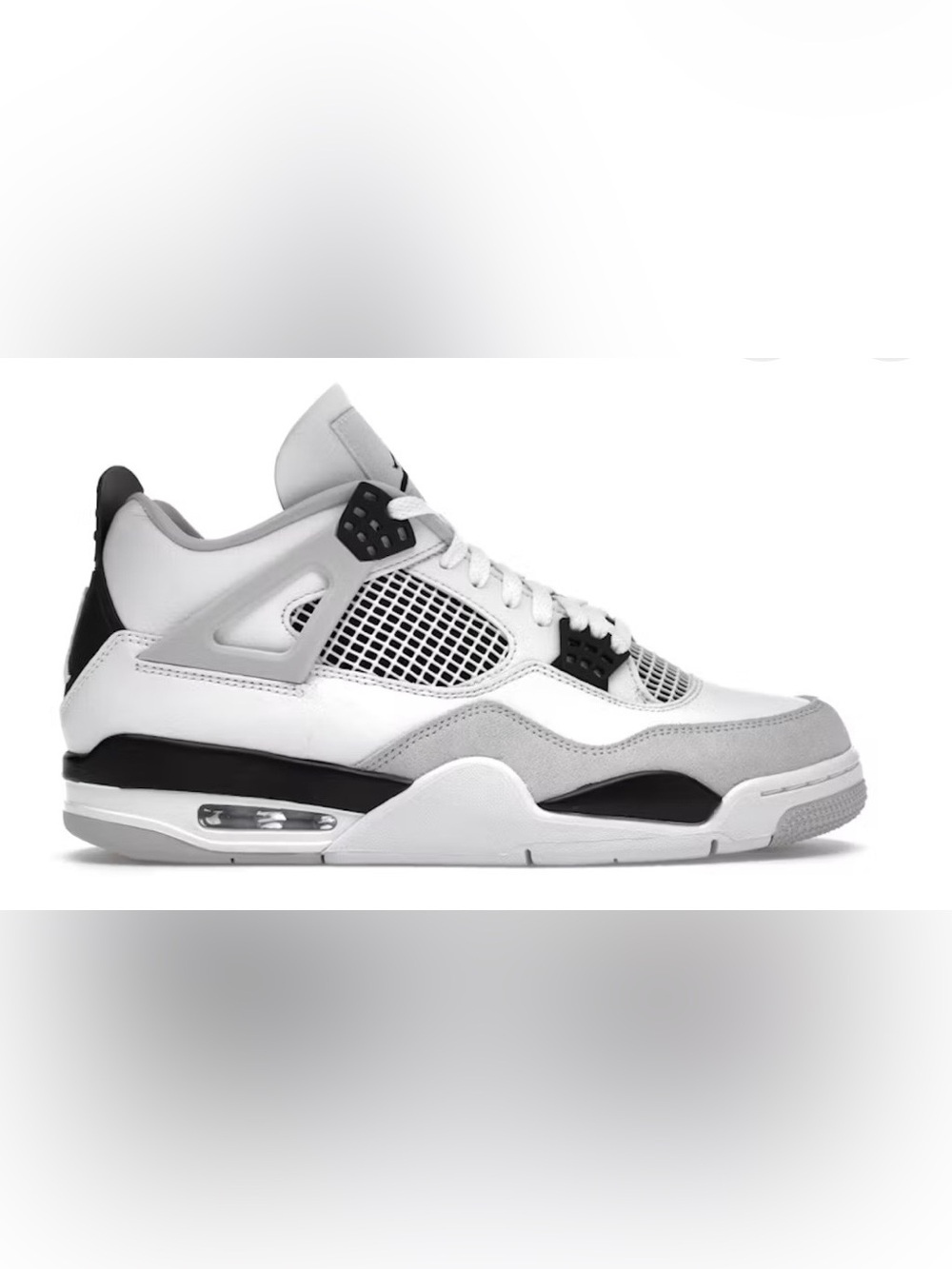 Air Jordan 4 Retro White Black Neutral Grey DH6927 111 Size 9 men's